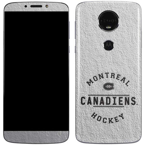 NHL Montreal Canadiens Black Text Moto E5 Plus Skin