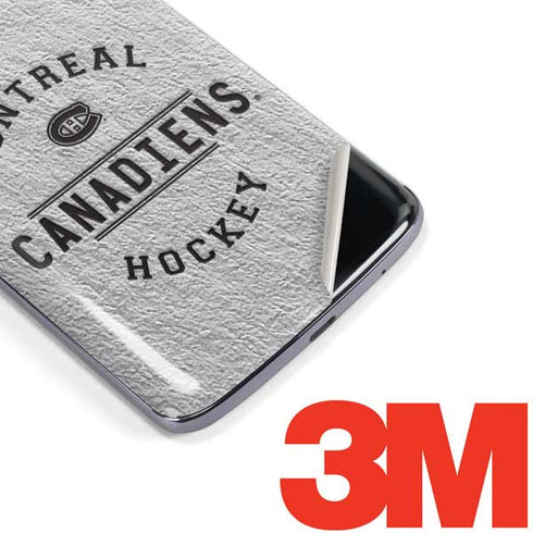 NHL Montreal Canadiens Black Text Moto E5 Plus Skin