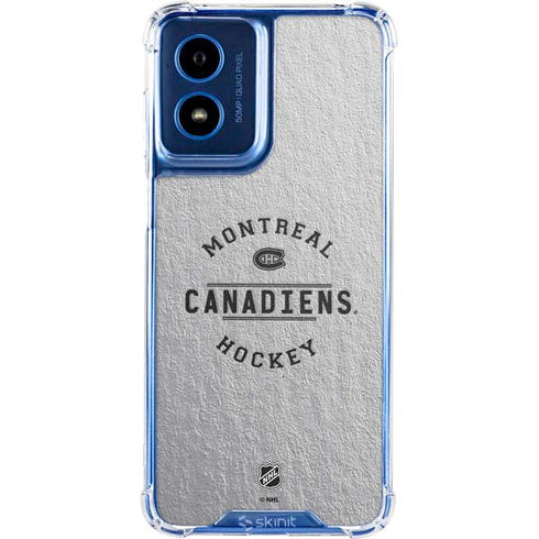 NHL Montreal Canadiens Black Text Moto G 5G (2024) Clear Case