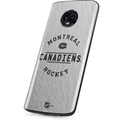NHL Montreal Canadiens Black Text Moto G6 Skin