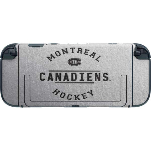 NHL Montreal Canadiens Black Text Nintendo Switch 2 (2025) with Joy-Con Skin