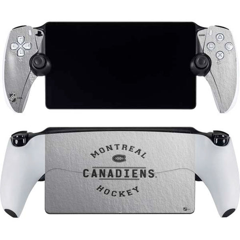 NHL Montreal Canadiens Black Text PlayStation Portal Remote Player Skin