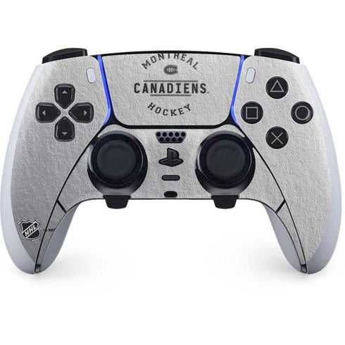 NHL Montreal Canadiens Black Text PS5 DualSense Edge Pro Controller Skin
