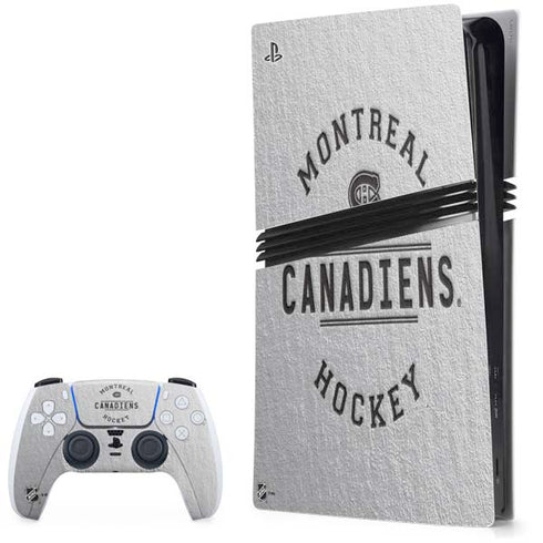NHL Montreal Canadiens Black Text PS5 Pro Bundle Skin