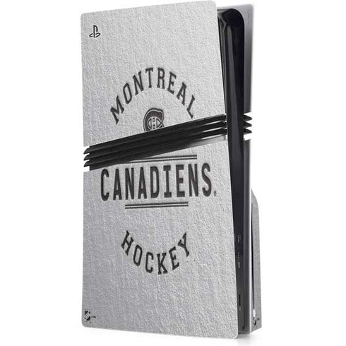 NHL Montreal Canadiens Black Text PS5 Pro Disk Console Skin