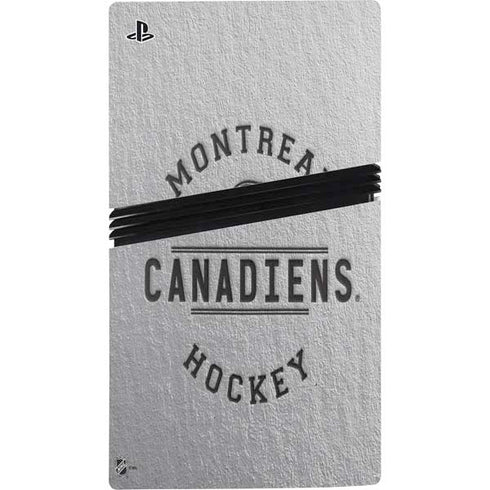 NHL Montreal Canadiens Black Text PS5 Pro Disk Console Skin