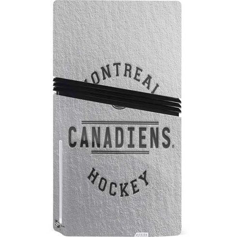 NHL Montreal Canadiens Black Text PS5 Pro Disk Console Skin