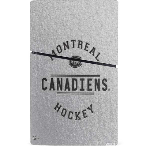 NHL Montreal Canadiens Black Text PS5 Slim Digital Edition Console Skin