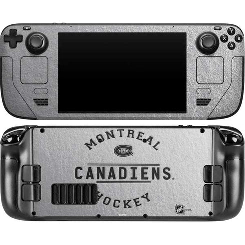 NHL Montreal Canadiens Black Text Steam Deck Handheld Gaming Computer OLED Skin
