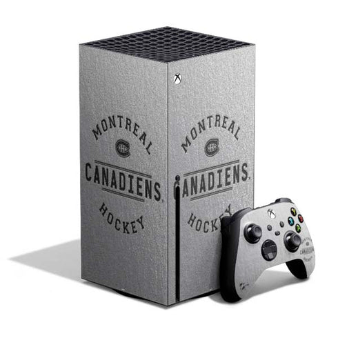 NHL Montreal Canadiens Black Text Xbox Series X Skins