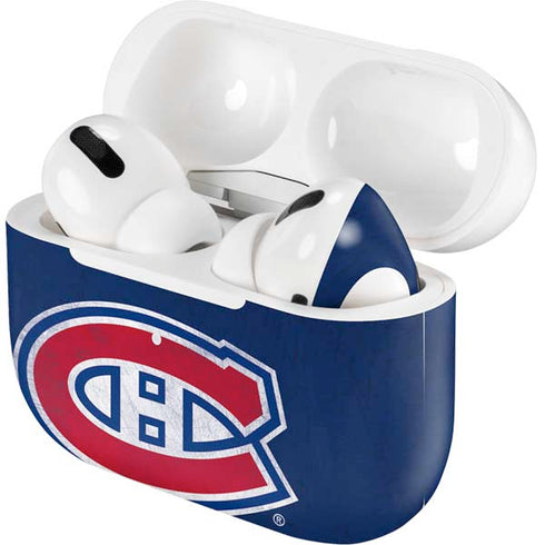 NHL Montreal Canadiens Distressed AirPods Skins