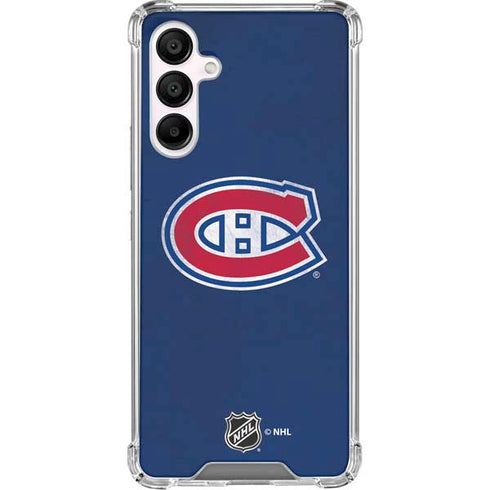 NHL Montreal Canadiens Distressed Galaxy A16 5G Clear Case