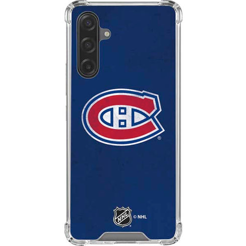 NHL Montreal Canadiens Distressed Galaxy A17 Clear Case
