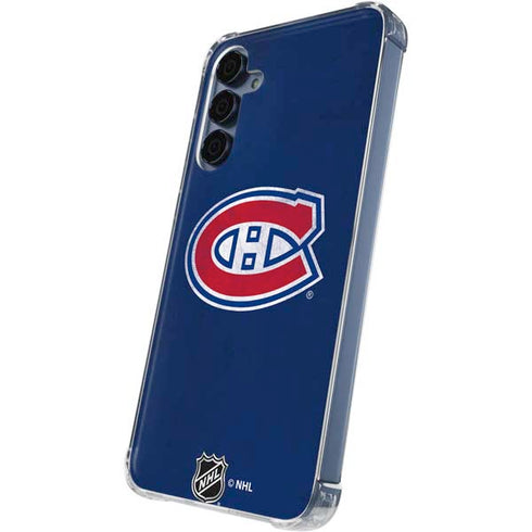 NHL Montreal Canadiens Distressed Galaxy A55 5G Clear Case