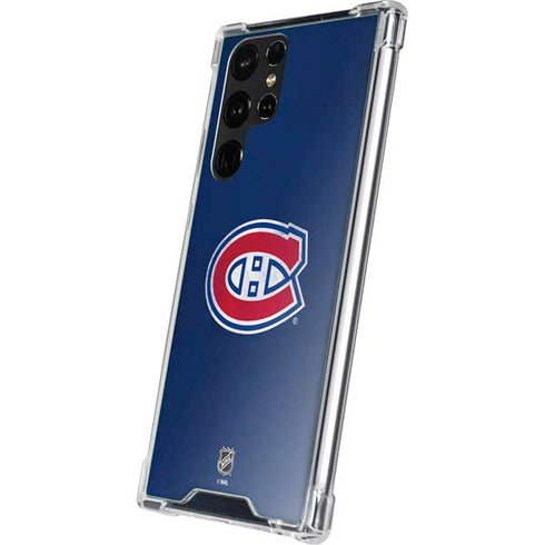 NHL Montreal Canadiens Distressed Galaxy S23 Ultra Clear Case