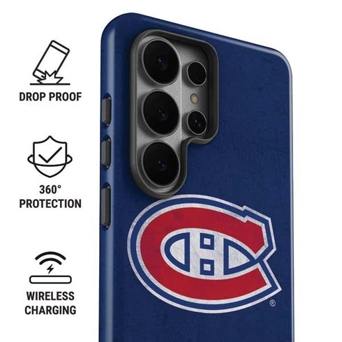 NHL Montreal Canadiens Distressed Galaxy S26 Ultra Impact Case