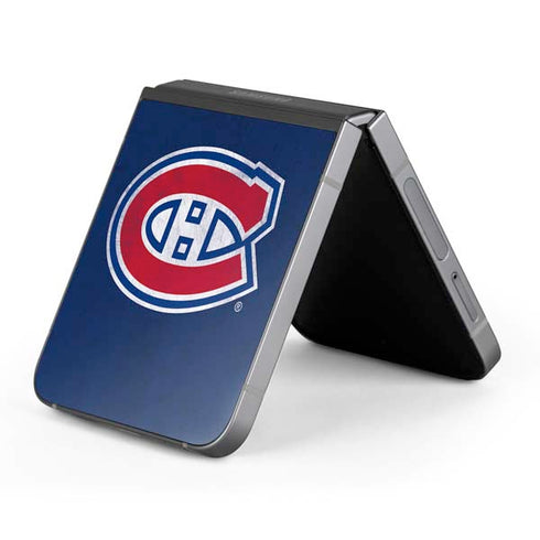 NHL Montreal Canadiens Distressed Galaxy Z Flip6 Skin