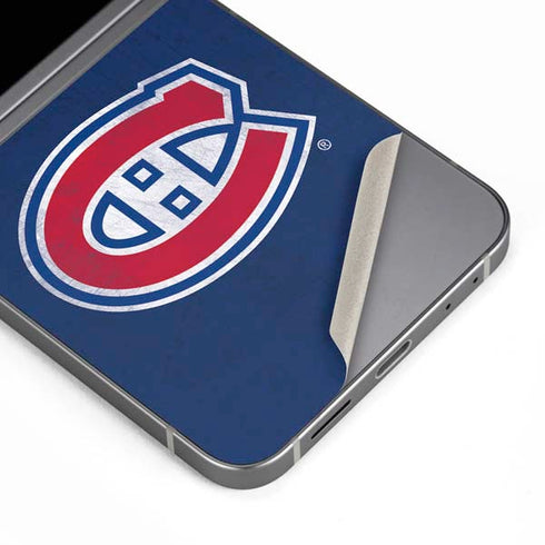 NHL Montreal Canadiens Distressed Galaxy Z Flip6 Skin