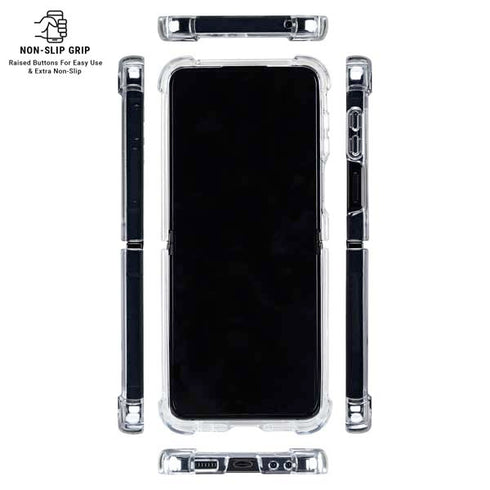 NHL Montreal Canadiens Distressed Galaxy Z Flip6 Clear Case