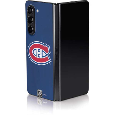 NHL Montreal Canadiens Distressed Galaxy Z Fold5 5G Skin