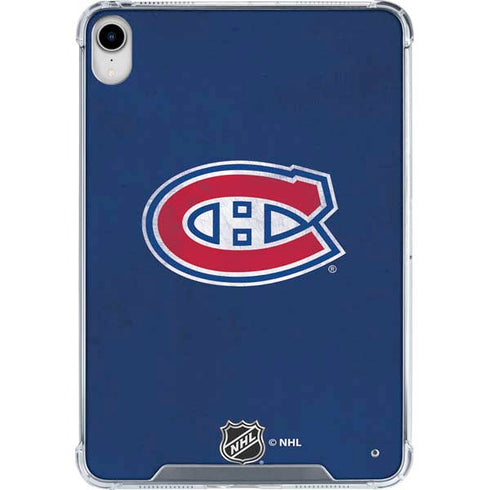 NHL Montreal Canadiens Distressed iPad 11th Gen (2025) Clear Case