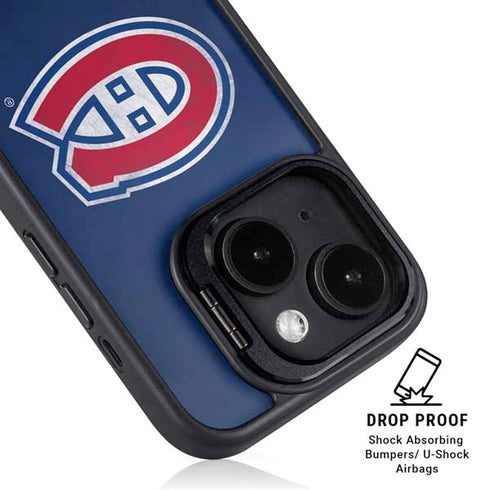 NHL Montreal Canadiens Distressed iPhone 14 Kickstand Case