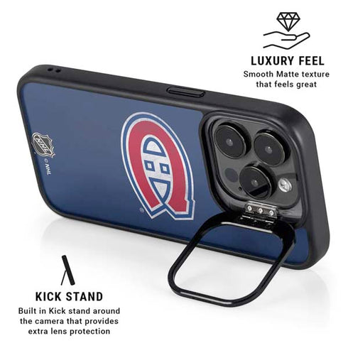 NHL Montreal Canadiens Distressed iPhone 14 Pro Max Kickstand Case