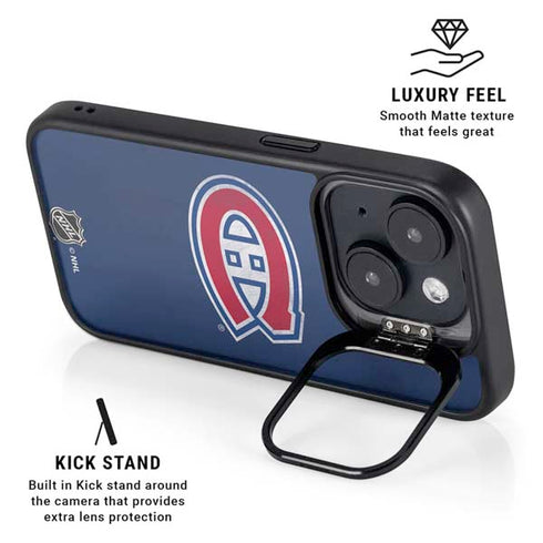 NHL Montreal Canadiens Distressed iPhone 15 Plus Kickstand Case