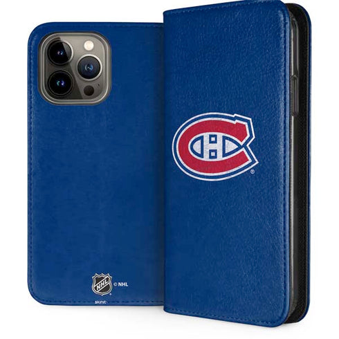 NHL Montreal Canadiens Distressed iPhone 15 Pro Max Folio Case