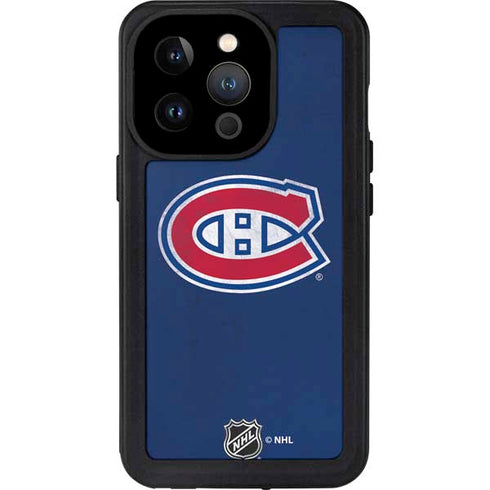 NHL Montreal Canadiens Distressed iPhone 15 Pro Waterproof Case