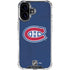 NHL Montreal Canadiens Distressed iPhone 16 Clear Case