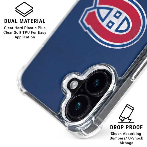 NHL Montreal Canadiens Distressed iPhone 16 MagSafe Case
