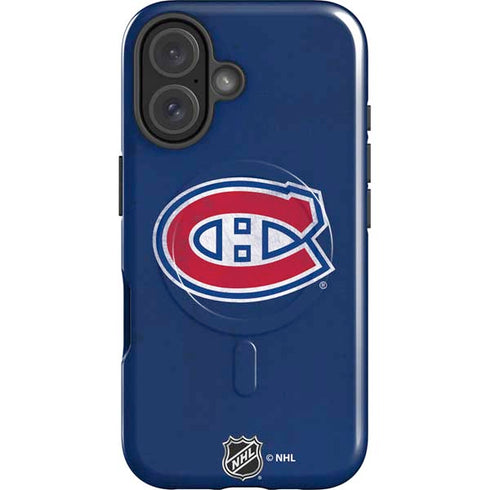 NHL Montreal Canadiens Distressed iPhone 16 Magsafe Impact Case