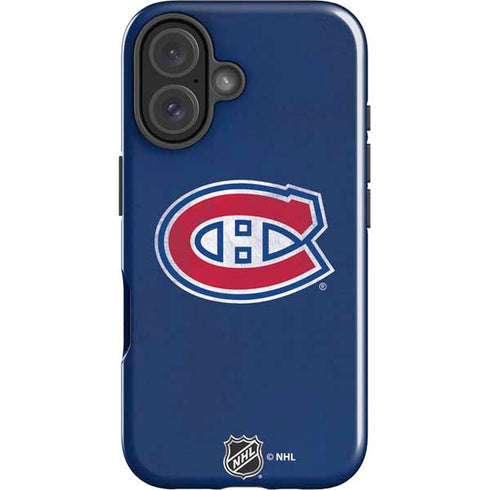 NHL Montreal Canadiens Distressed iPhone 16 Plus Impact Case