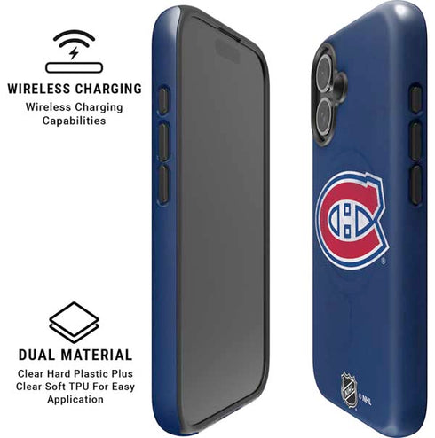 NHL Montreal Canadiens Distressed iPhone 16 Plus Magsafe Impact Case