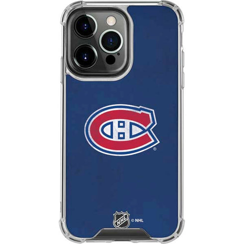 NHL Montreal Canadiens Distressed iPhone 16 Pro Clear Case