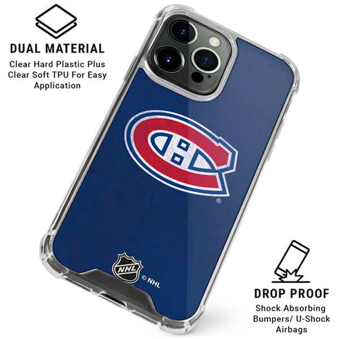 NHL Montreal Canadiens Distressed iPhone 16 Pro Clear Case
