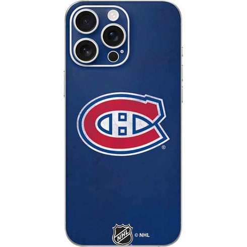 NHL Montreal Canadiens Distressed iPhone 16 Pro Max Skin