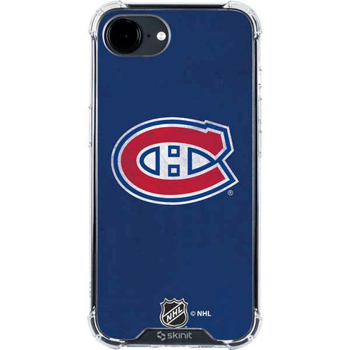 NHL Montreal Canadiens Distressed iPhone 16e Clear Case