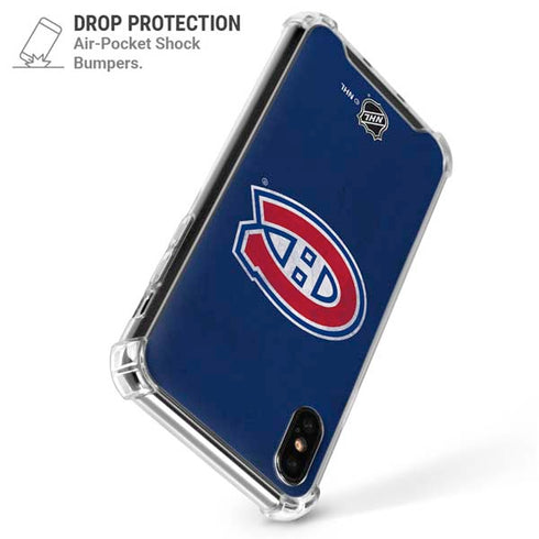 NHL Montreal Canadiens Distressed iPhone X/XS Clear Case
