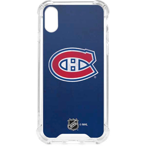 NHL Montreal Canadiens Distressed iPhone XS Clear Case