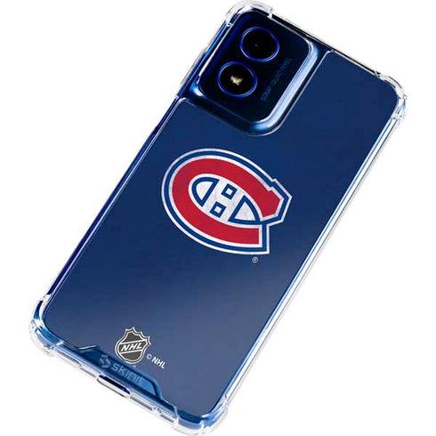 NHL Montreal Canadiens Distressed Moto G 5G (2024) Clear Case