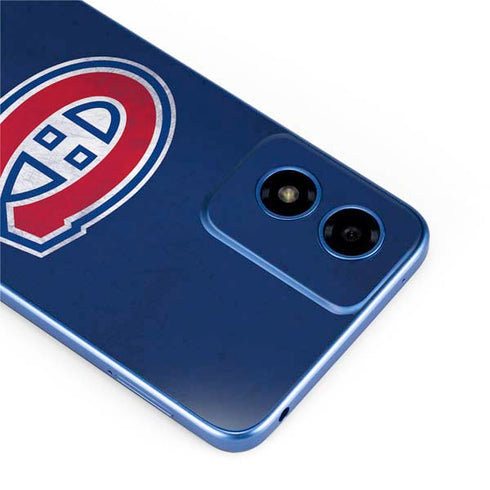 NHL Montreal Canadiens Distressed Moto G Play 4G (2024) Skin