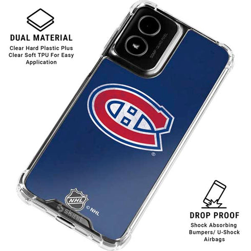NHL Montreal Canadiens Distressed Moto G Power 5G (2024) Clear Case