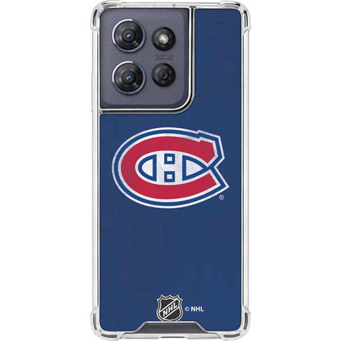 NHL Montreal Canadiens Distressed Moto G Stylus 5G (2025) Clear Case
