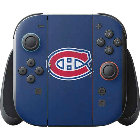 NHL Montreal Canadiens Distressed Nintendo Switch 2 (2025) with Joy-Con Skin