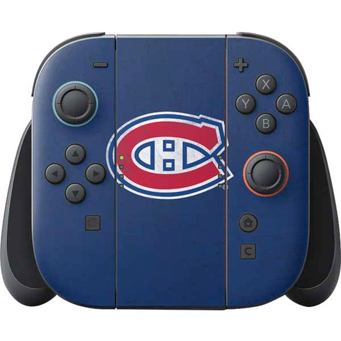 NHL Montreal Canadiens Distressed Nintendo Switch 2 (2025) Joy-Con Controller Skin