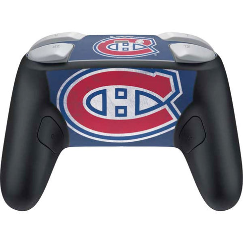NHL Montreal Canadiens Distressed Nintendo Switch 2 (2025) Pro Controller Skin