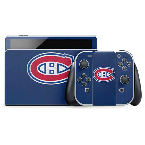NHL Montreal Canadiens Distressed Nintendo Skins