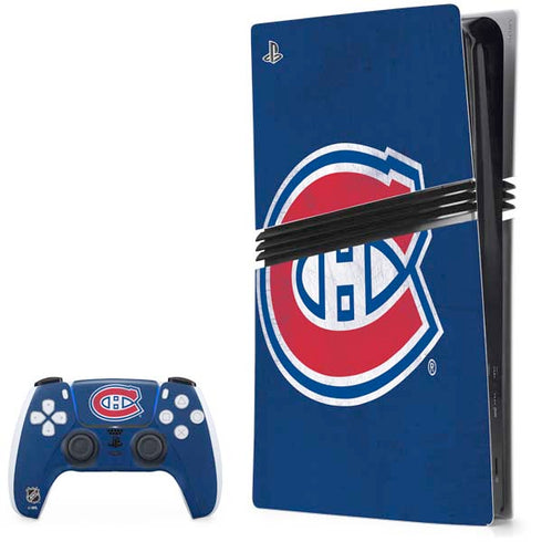NHL Montreal Canadiens Distressed PlayStation PS5 Skins